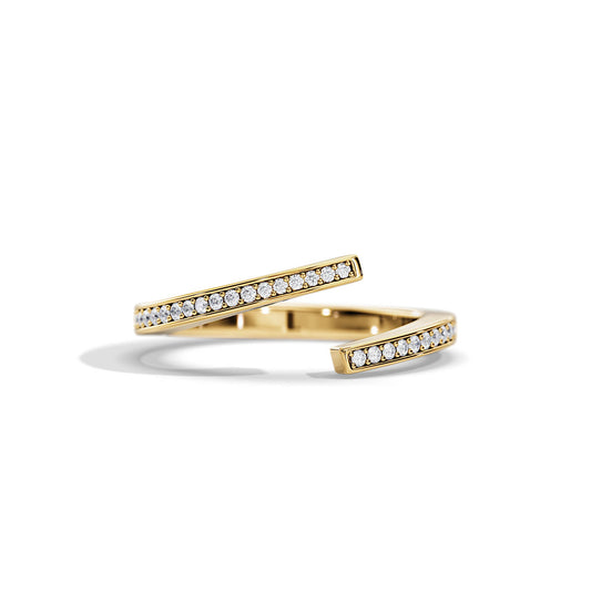 0.20 TCW Round Open Pave Moissanite Wedding Band