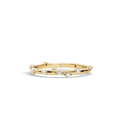 0.22  TCW Round Eternity Moissanite Wedding Band