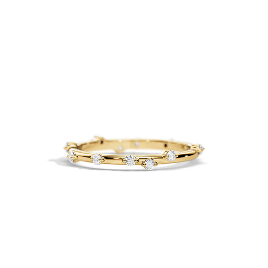 0.22  TCW Round Eternity Moissanite Wedding Band