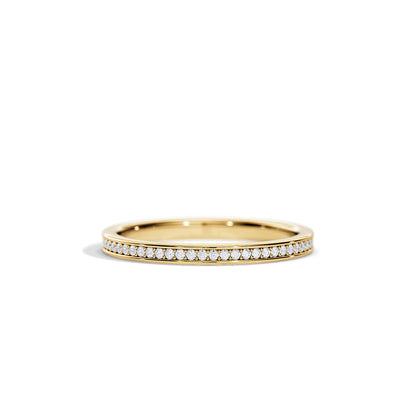 0.16 TCW Round Half Eternity Wedding Band