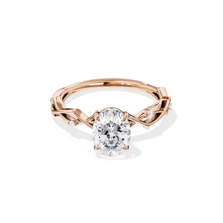 1.50 CT Oval Cut Moissanite Twig Style Engagement Ring