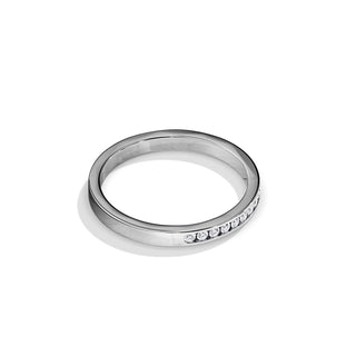 0.16 TCW Round Half Eternity Style Wedding Band