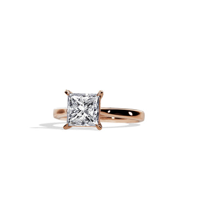 2.0 CT Princess Moissanite Solitaire Engagement Ring