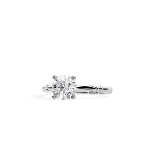 1.20 CT Round Moissanite Prong Setting Engagement Ring