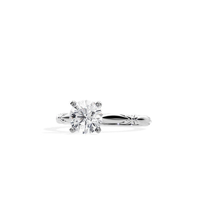 1.20 CT Round Moissanite Prong Setting Engagement Ring