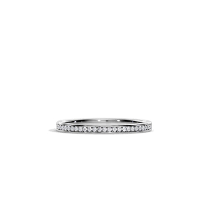 0.16 TCW Round Half Eternity Wedding Band