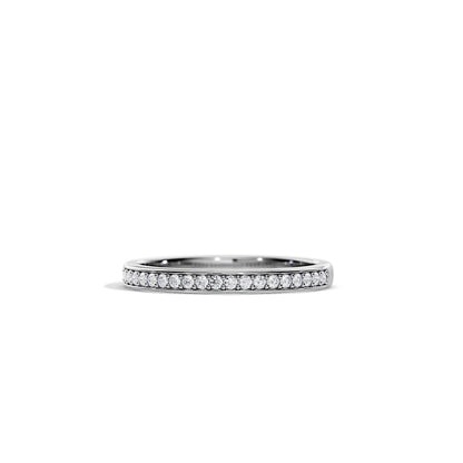 0.20 TCW Round Half Eternity Wedding Band