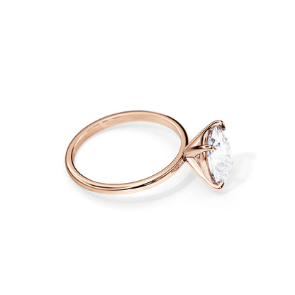 3.0 CT Oval Moissanite Solitaire  Engagement Ring