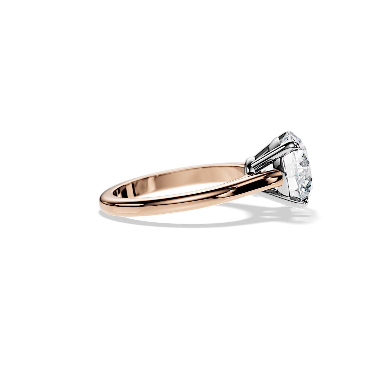3.6 CT Round Solitaire Moissanite Engagement Ring