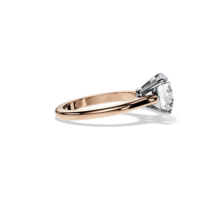3.6 CT Round Solitaire Moissanite Engagement Ring