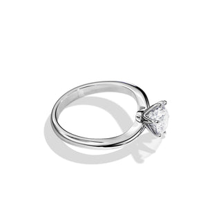 1.0 CT Round Moissanite Solitaire Setting Engagement Ring