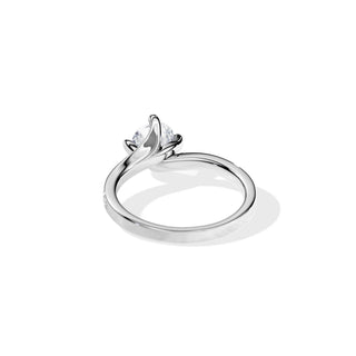 1.0 CT Round Cut Moissanite Prong Setting Engagement Ring