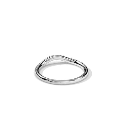 0.15 TCW Round Curved Setting Moissanite Wedding Band