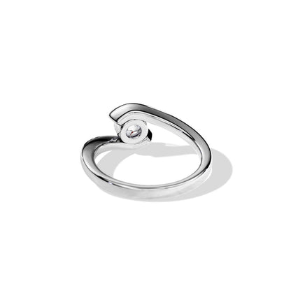 0.50 CT Round Moissanite Tension Setting Engagement Ring