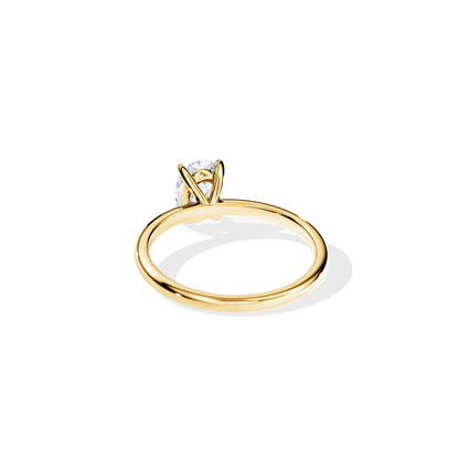 1.0 CT Oval Moissanite Solitaire Engagement Ring