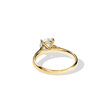 1.0 CT Round Solitaire Moissanite Engagement Ring