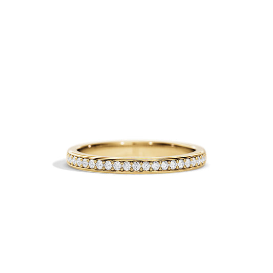 0.20 TCW Round Half Eternity Wedding Band