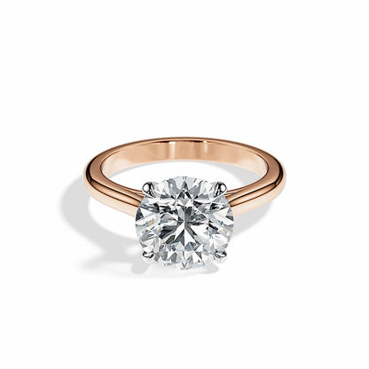 3.6 CT Round Solitaire Moissanite Engagement Ring