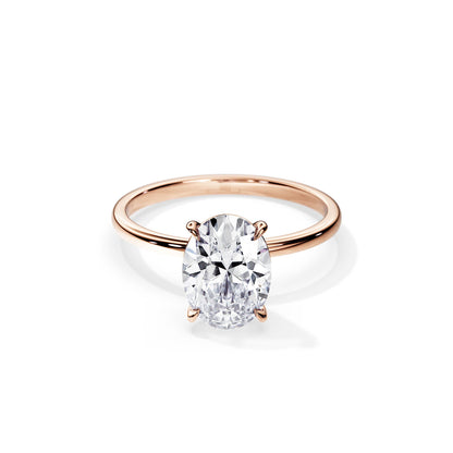 3.0 CT Oval Moissanite Solitaire  Engagement Ring
