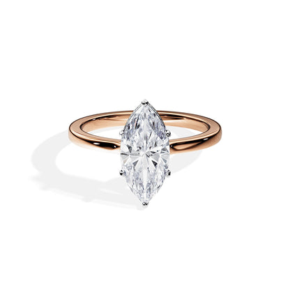 1.50 CT Marquise Cut Moissanite Hidden Halo Engagement Ring