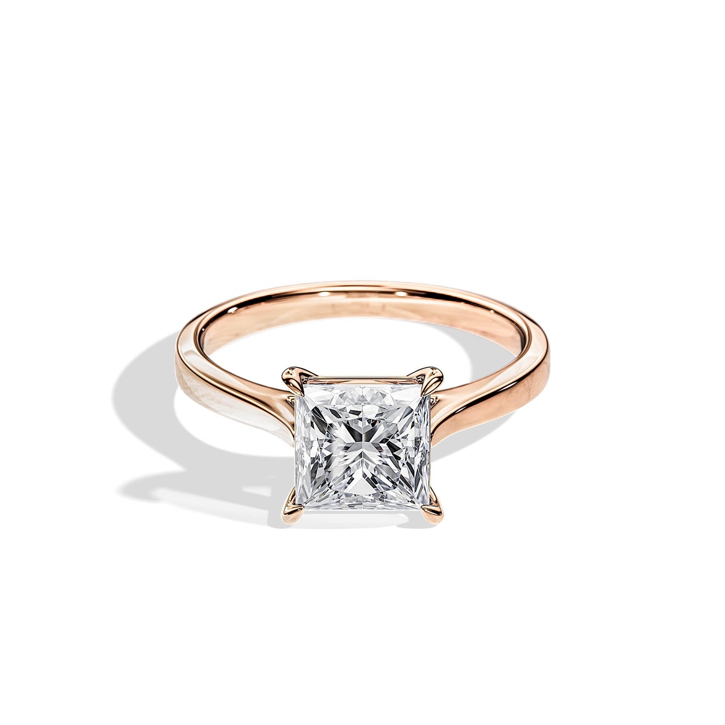 2.0 CT Princess Moissanite Solitaire Engagement Ring