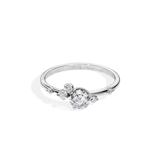 0.14 TCW  Round Dainty Moissanite Wedding Band