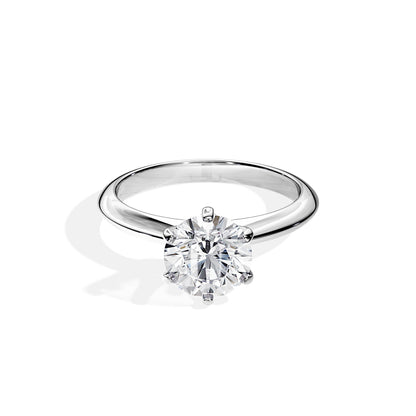 1.50 CT Round Cut Moissanite Solitaire Engagement Ring