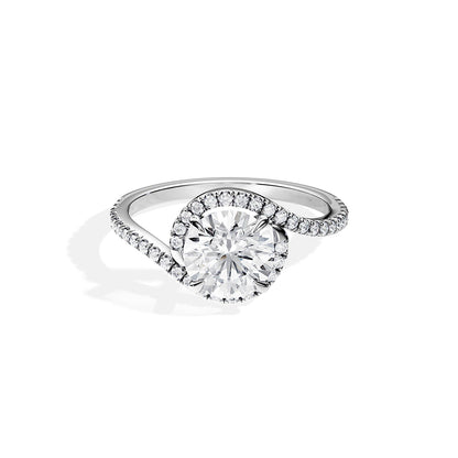 1.50 CT Round Cut Moissanite Bypass Setting Engagement Ring