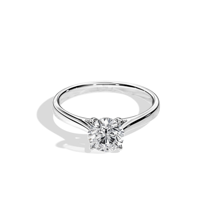 1.0 CT Round Solitaire Moissanite Engagement Ring