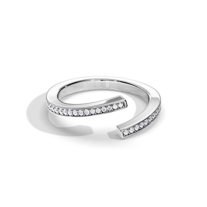 0.20 TCW Round Open Pave Moissanite Wedding Band