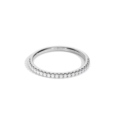 0.25 TCW Round Full Eternity Moissanite Wedding Band