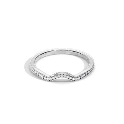0.10 TCW Round Curved Wedding Band