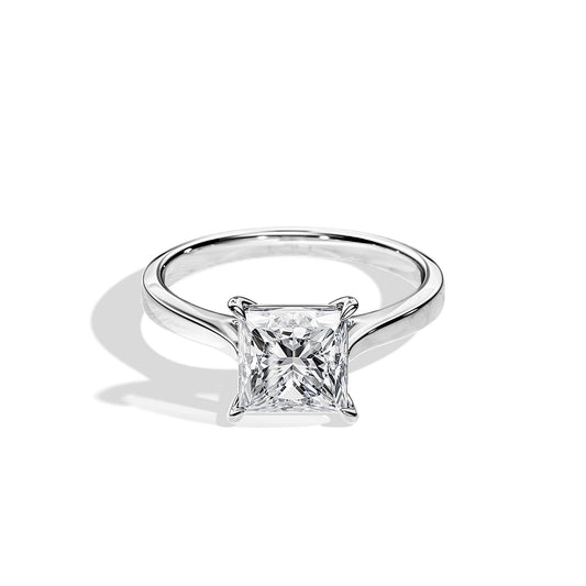 2.0 CT Princess Moissanite Solitaire Engagement Ring