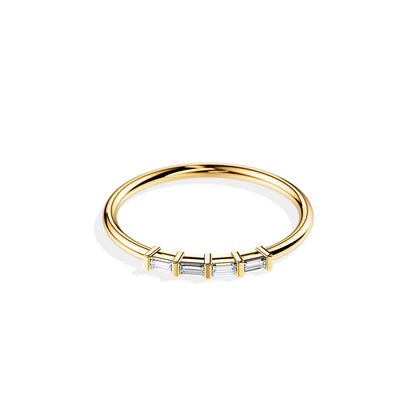 0.19 TCW Baguette Minimalist Style Wedding Band