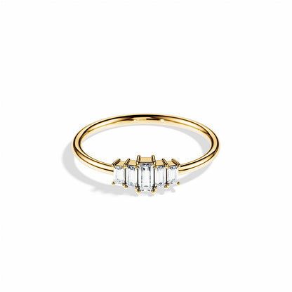 0.30 TCW Baguette Art Deco Moissanite Wedding Band