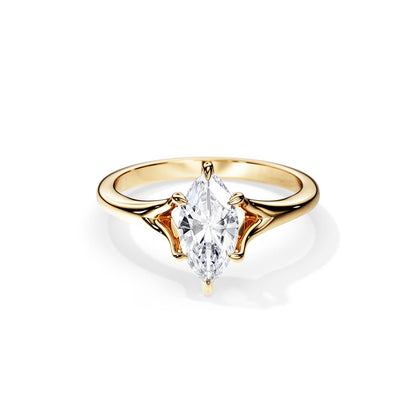 1.5 CT Marquise Split Shank Moissanite Engagement Ring