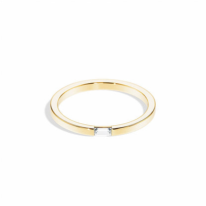 0.10 TCW Baguette Solitaire Style Wedding Band