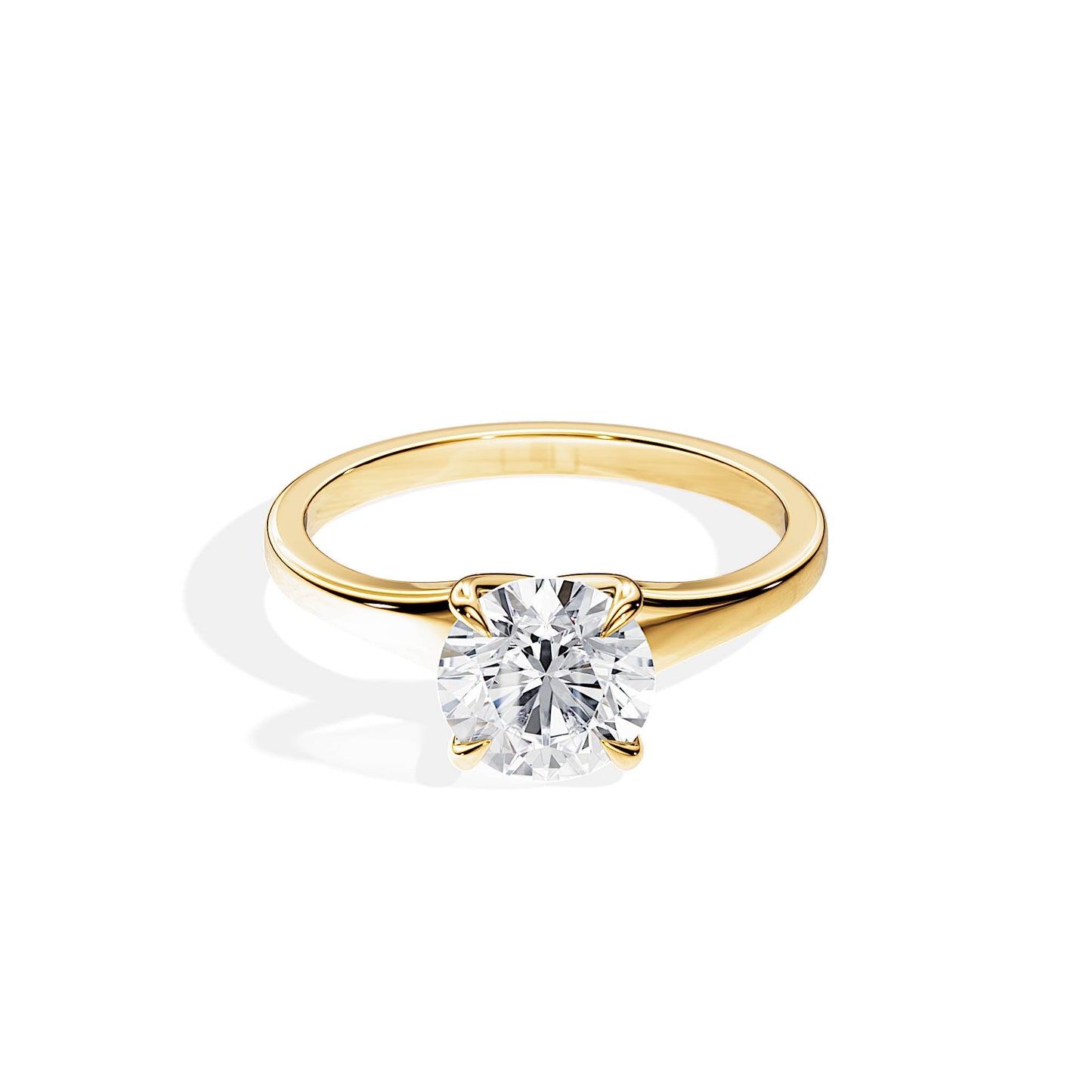 1.50 CT Round Moissanite Solitaire Prong Setting Engagement Ring