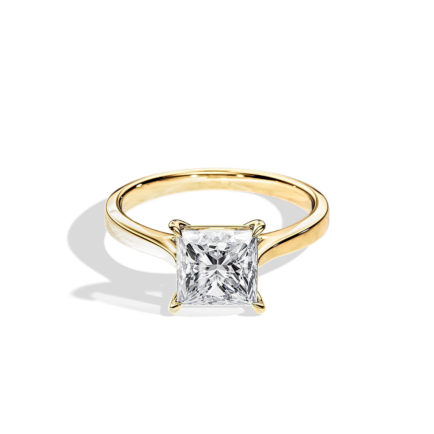 2.0 CT Princess Moissanite Solitaire Engagement Ring