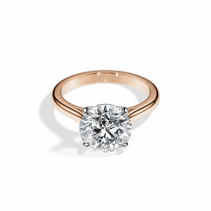 3.6 CT Round Solitaire Moissanite Engagement Ring
