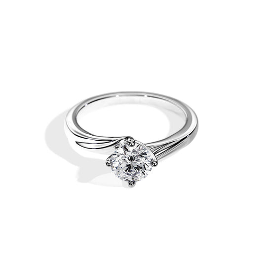 2.0 CT Round Moissanite Solitaire Engagement Ring