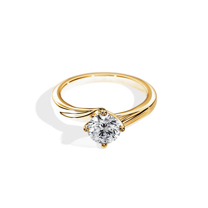 2.0 CT Round Moissanite Solitaire Engagement Ring