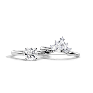 2.0  CT Round Moissanite solitaire Bridal Ring Set