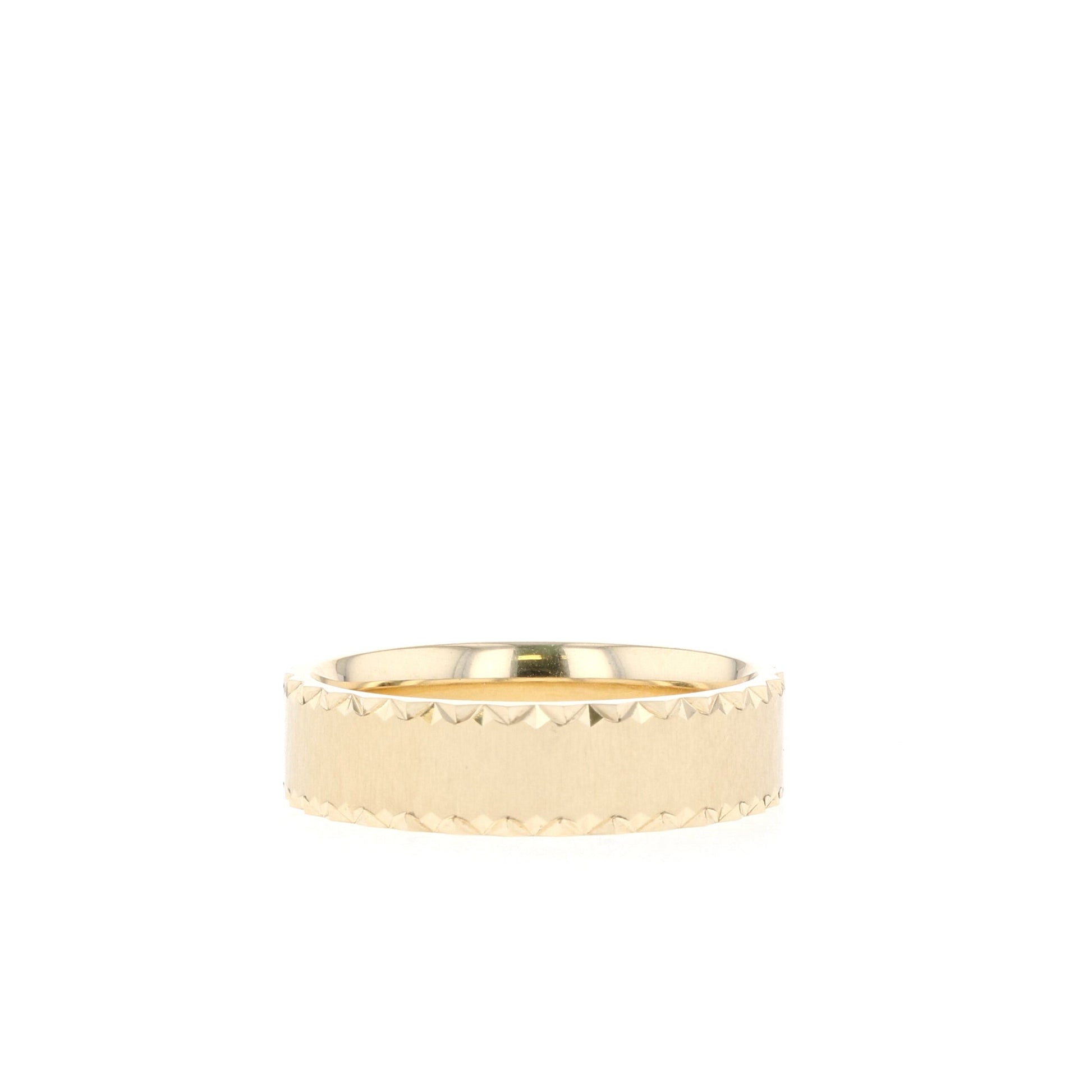 Satin-Finish Classic Yellow Gold Men's Band - farrellouise