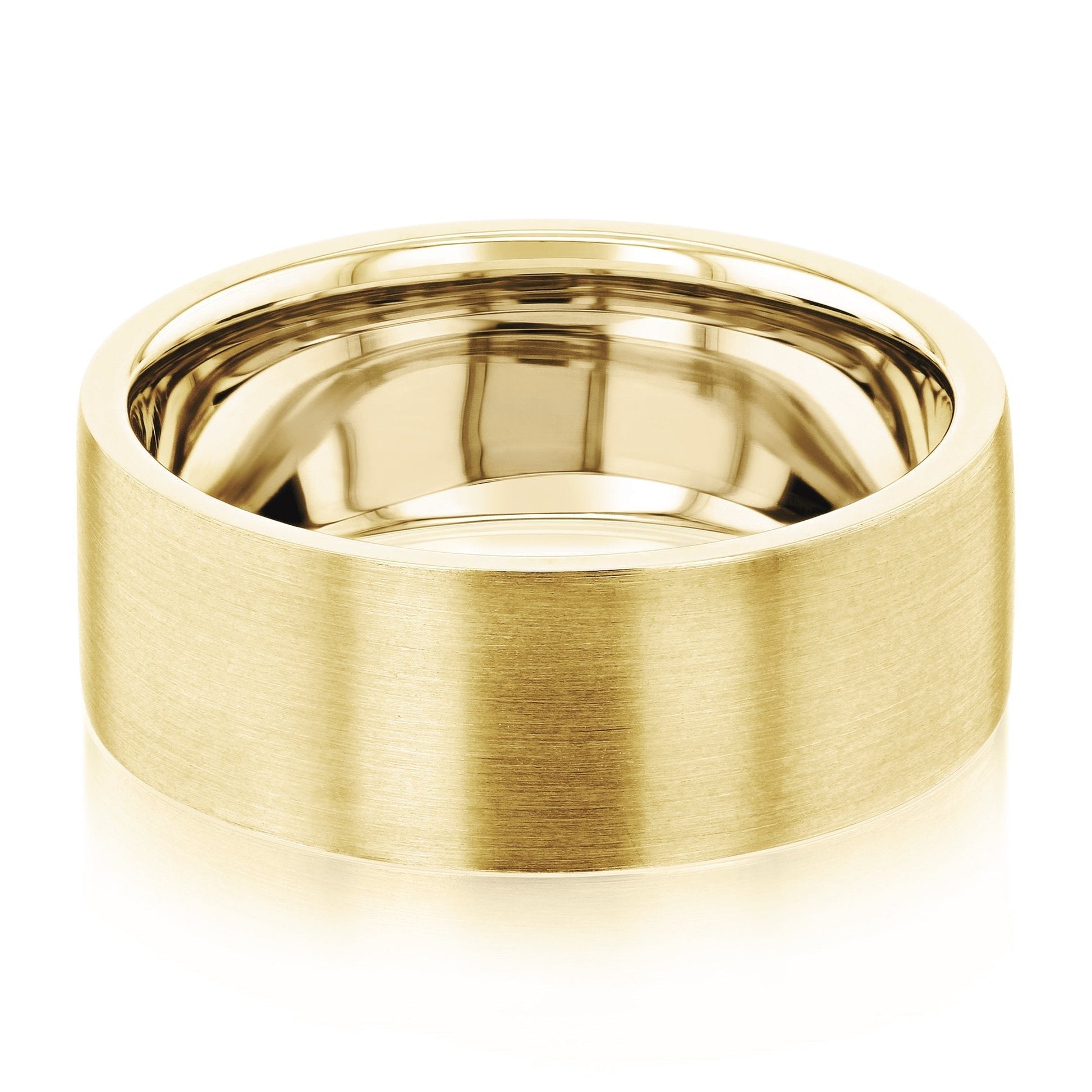 Satin-Finish Stone Setting White Gold Men's Band - farrellouise