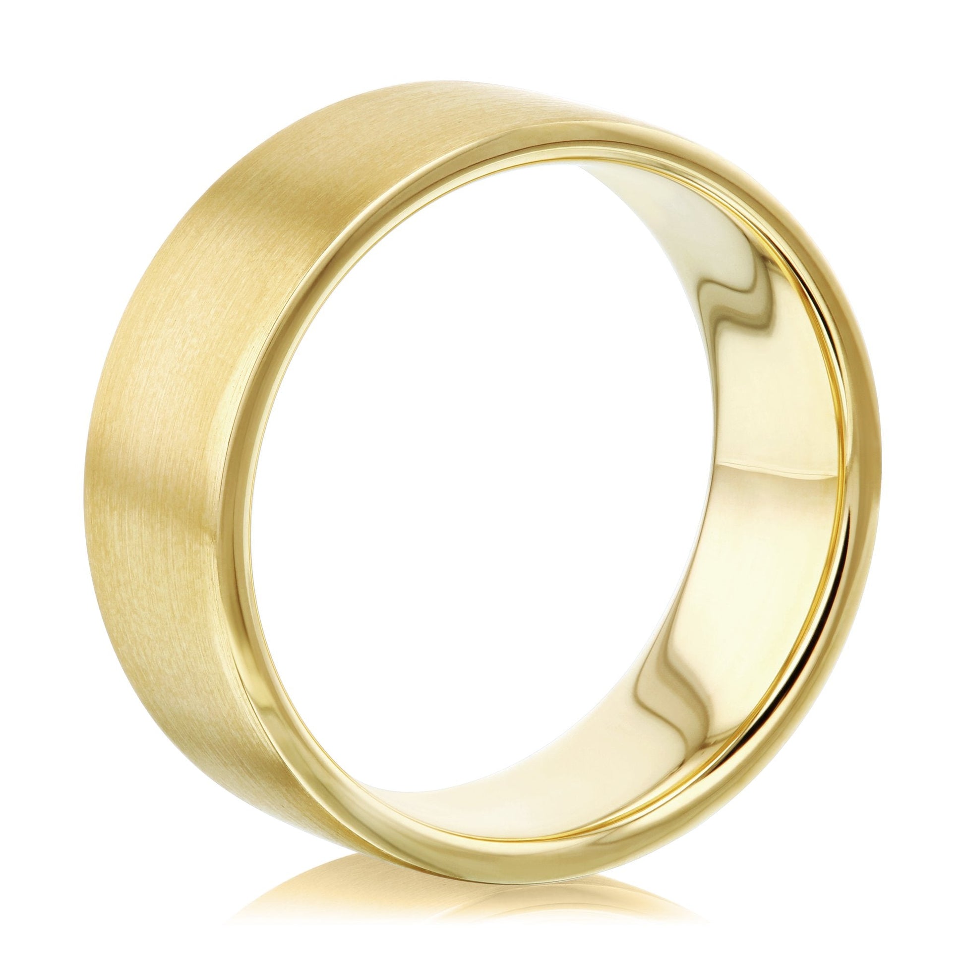 Satin-Finish Stone Setting White Gold Men's Band - farrellouise