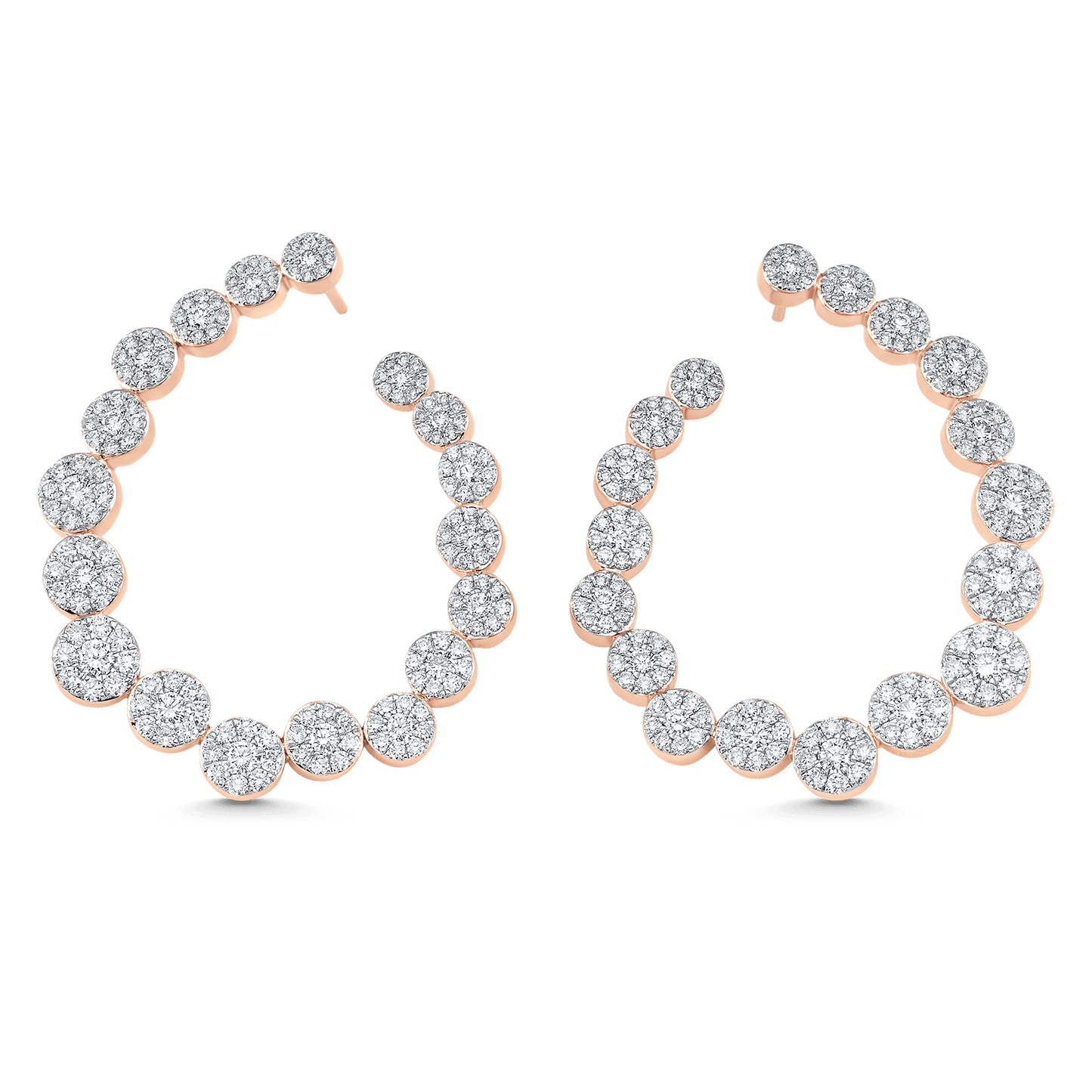 3.59 TCW Round Moissanite Diamond Hoop Earrings - farrellouise