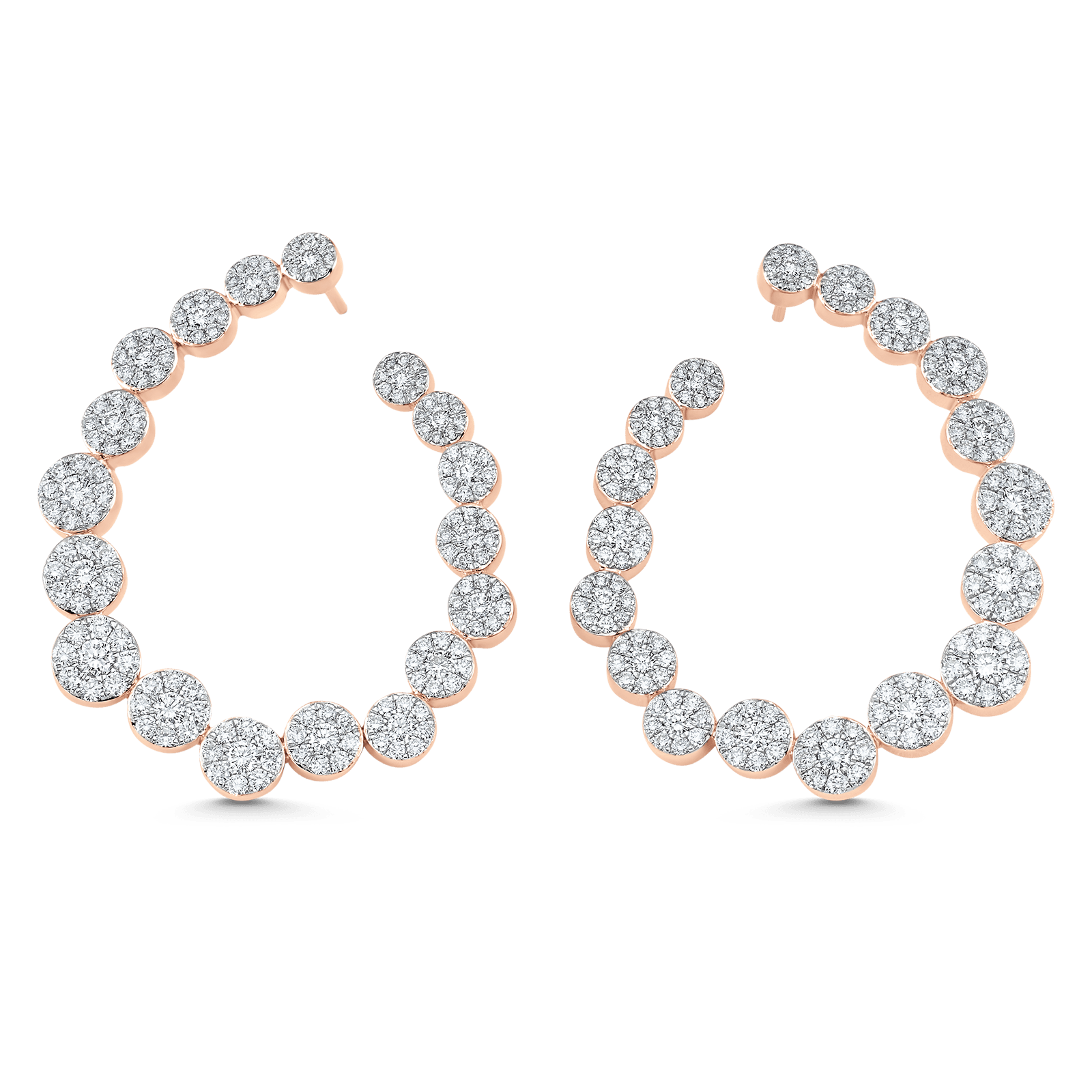 3.59 TCW Round Moissanite Diamond Hoop Earrings - farrellouise