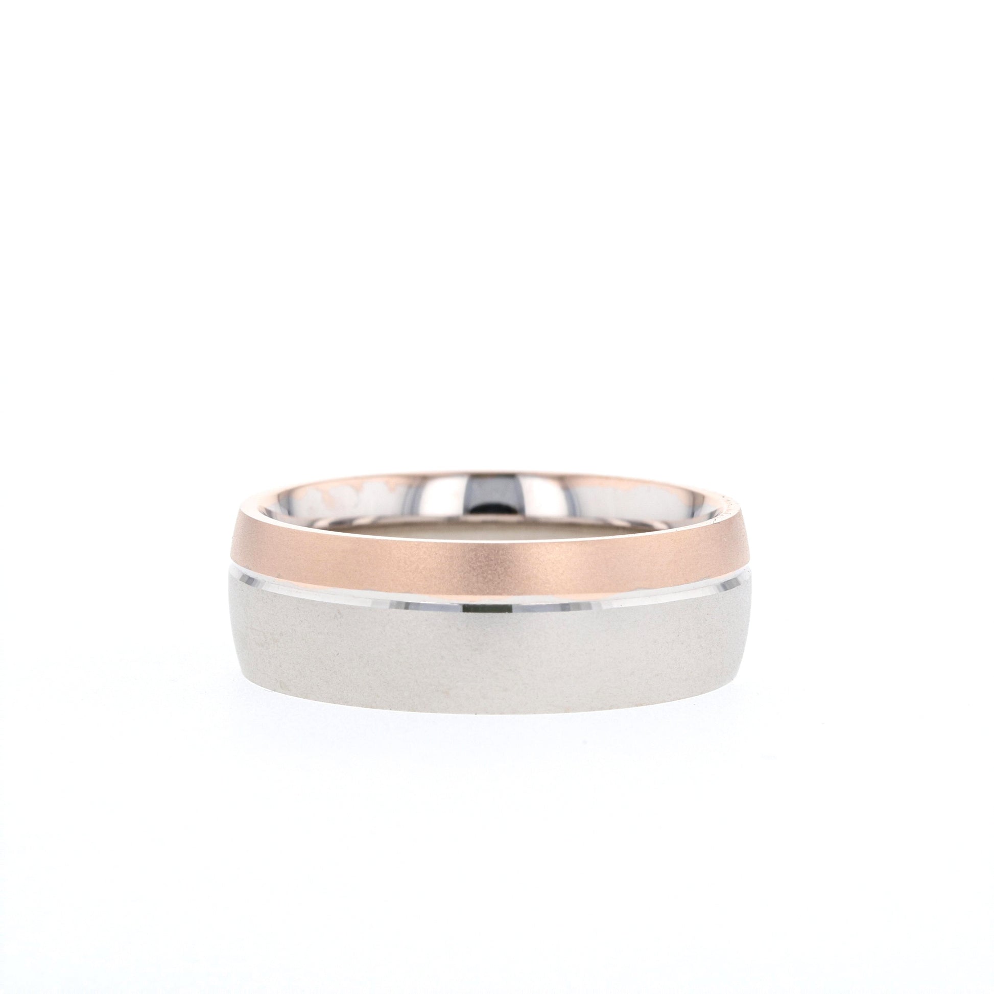 Satin-Finish Two Tone Regular Men's Band - farrellouise