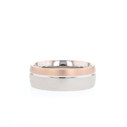 Satin-Finish Two Tone Regular Men's Band - farrellouise